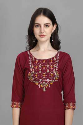  women cotton blend kurta pant dupatta set 3