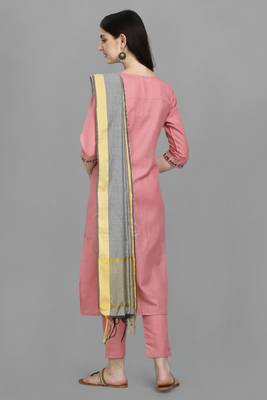  women cotton blend kurta pant dupatta set 2