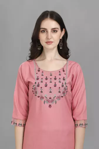  women cotton blend kurta pant dupatta set