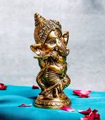 The Advitya Bal Ganesha With Basuri Statue Idol Murti