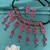 Banjara oxidized necklace & earrings pink enamel choker floral design bohemian tribal for women
