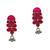 Banjara oxidized necklace & earrings pink enamel choker floral design bohemian tribal for women