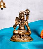 The Advitya Brass Shiva Small Statue Idol Murti