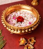 The Advitya Brass Urli With Ghungroo