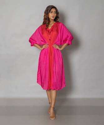 Pink kaftan dress 1