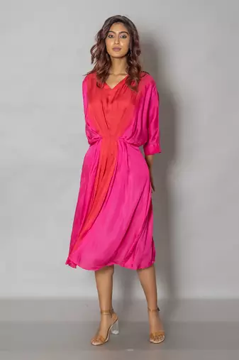 Pink kaftan dress