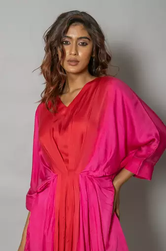 Pink kaftan dress