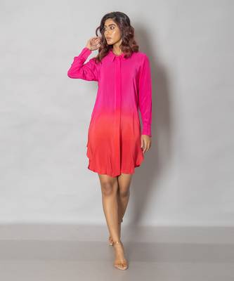 Pink shirt dress 2