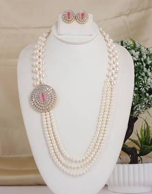 Natural fresh water pearls necklace set from hyderabad 1