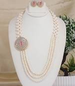 Natural fresh water pearls necklace set from hyderabad