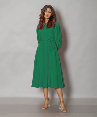 Green midi dress 1