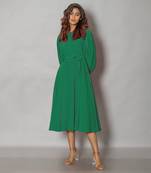 Green midi dress