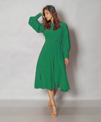 Green midi dress 2