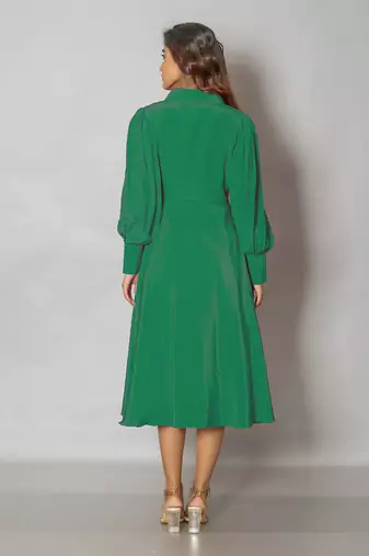 Green midi dress