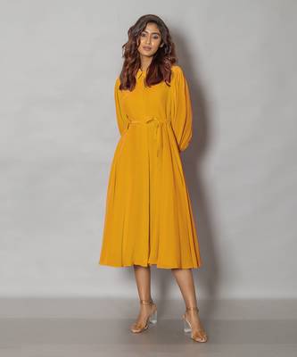 Yellow midi dress 1