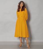 Yellow midi dress