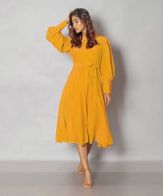 Yellow midi dress 2