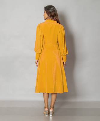 Yellow midi dress 3