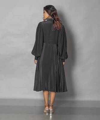 Black midi dress 3