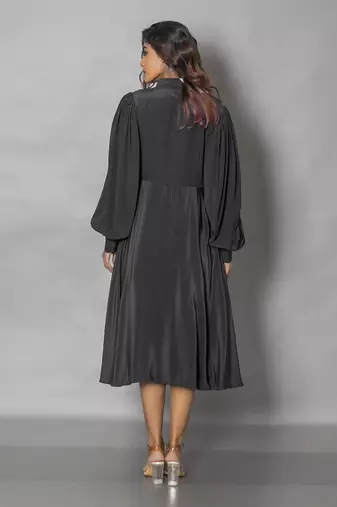 Black midi dress