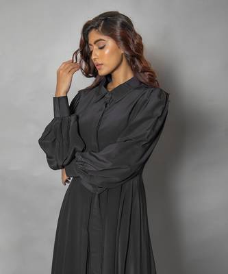 Black midi dress 4