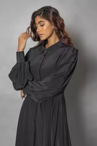Black midi dress