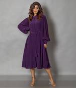 Purple midi dress