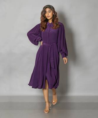 Purple midi dress 2