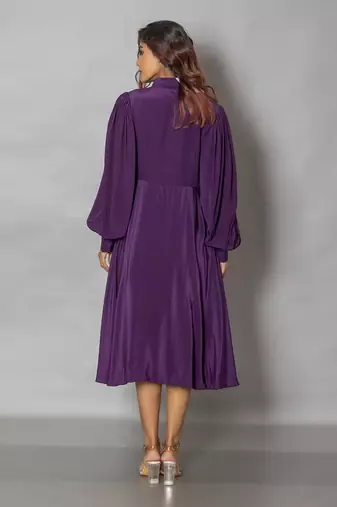 Purple midi dress