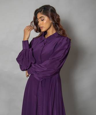 Purple midi dress 4