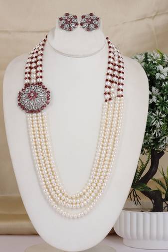 Natural fresh water pearls necklace set from hyderabad