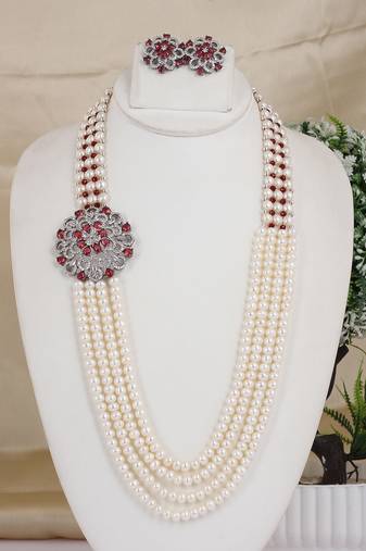 Natural fresh water pearls necklace set from hyderabad