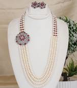Natural fresh water pearls necklace set from hyderabad