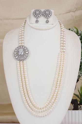Natural fresh water pearls necklace set from hyderabad