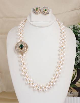 Natural fresh water pearls necklace set from hyderabad 1