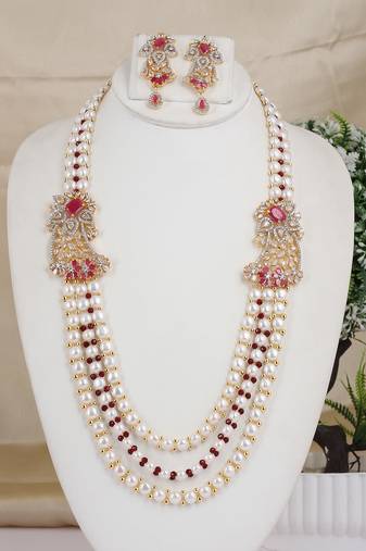 Natural fresh water pearls necklace set from hyderabad