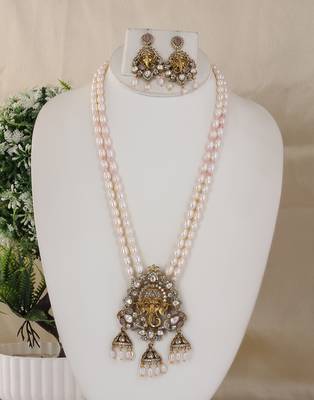 Natural fresh water pearls necklace set from hyderabad 1
