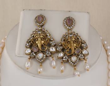 Natural fresh water pearls necklace set from hyderabad 2