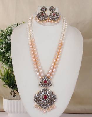 Natural fresh water pearls necklace set from hyderabad 1