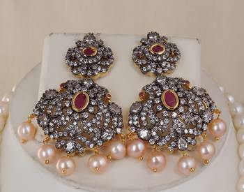 Natural fresh water pearls necklace set from hyderabad 2
