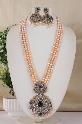Natural fresh water pearls necklace set from hyderabad