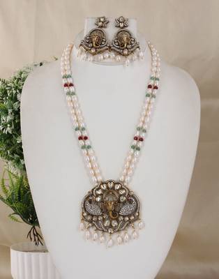 Natural fresh water pearls necklace set from hyderabad 1