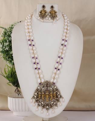Natural fresh water pearls necklace set from hyderabad 1