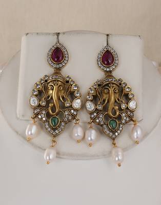 Natural fresh water pearls necklace set from hyderabad 2