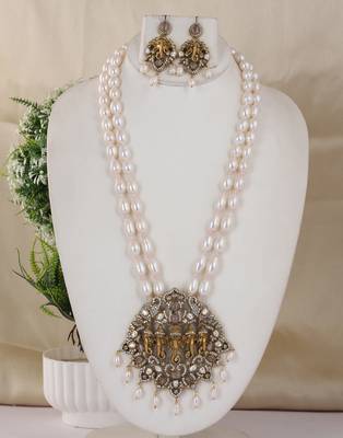 Natural fresh water pearls necklace set from hyderabad 1