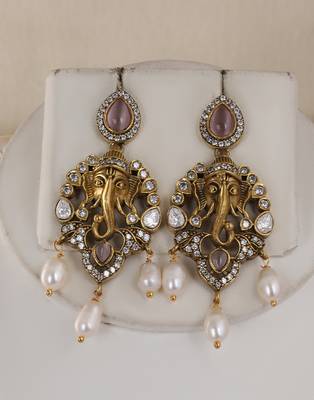 Natural fresh water pearls necklace set from hyderabad 2