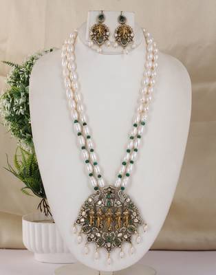 Natural fresh water pearls necklace set from hyderabad 1