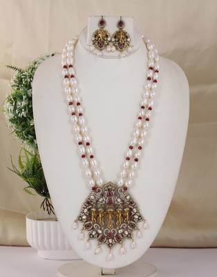 Natural fresh water pearls necklace set from hyderabad 1