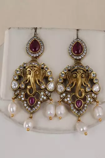Natural fresh water pearls necklace set from hyderabad
