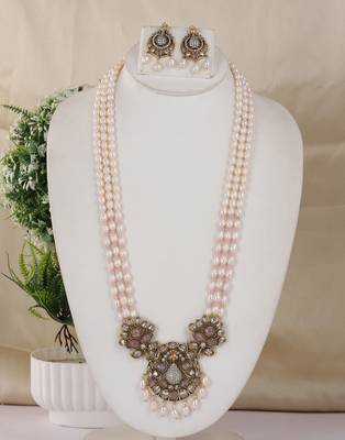 Natural fresh water pearls necklace set from hyderabad 1